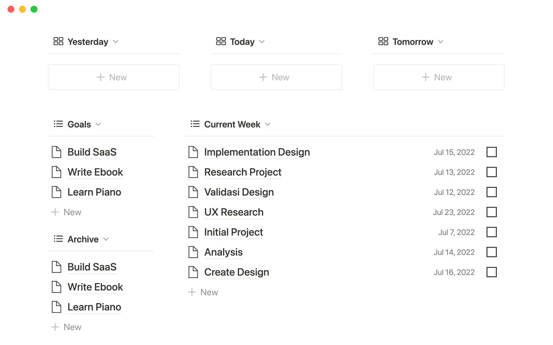 90/90/1 rule Notion Template