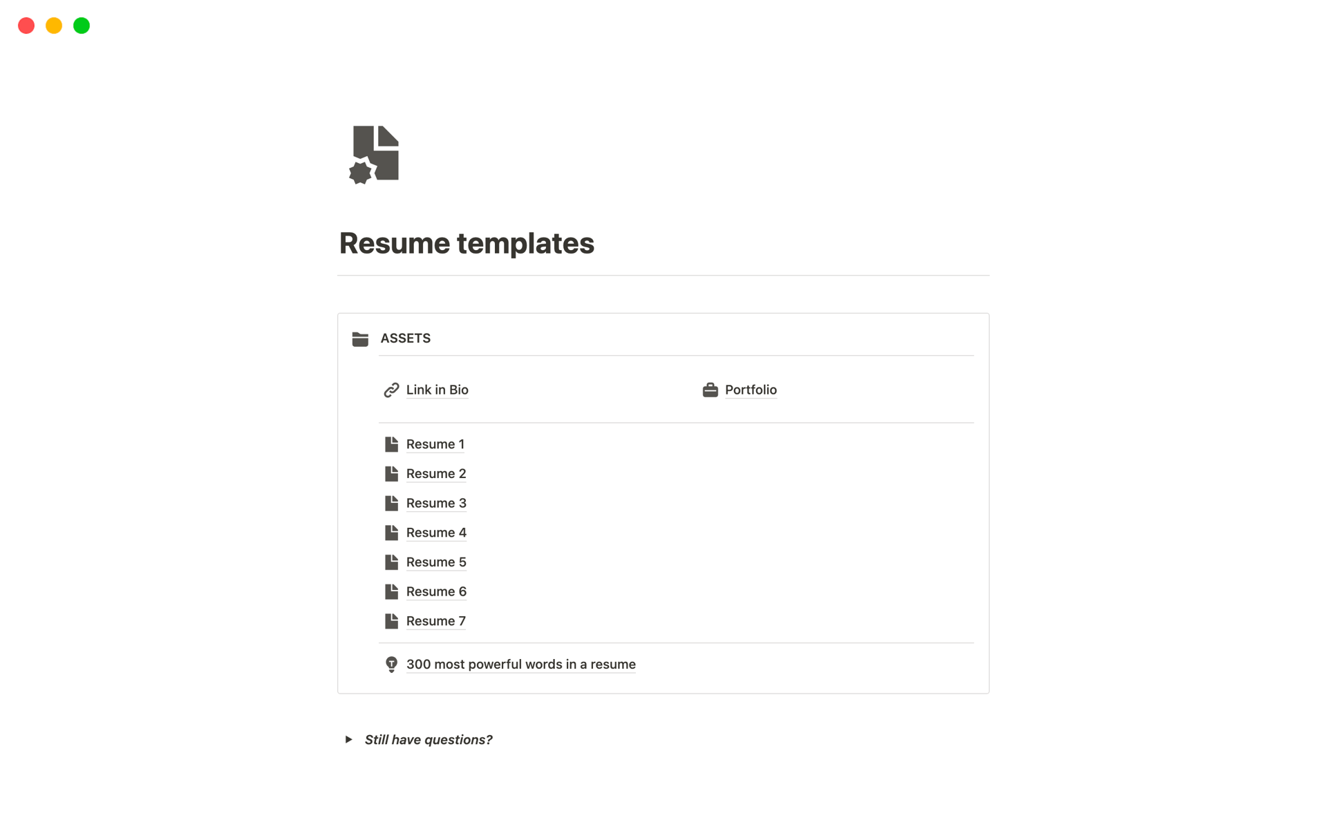 Resume templates님의 템플릿 미리보기