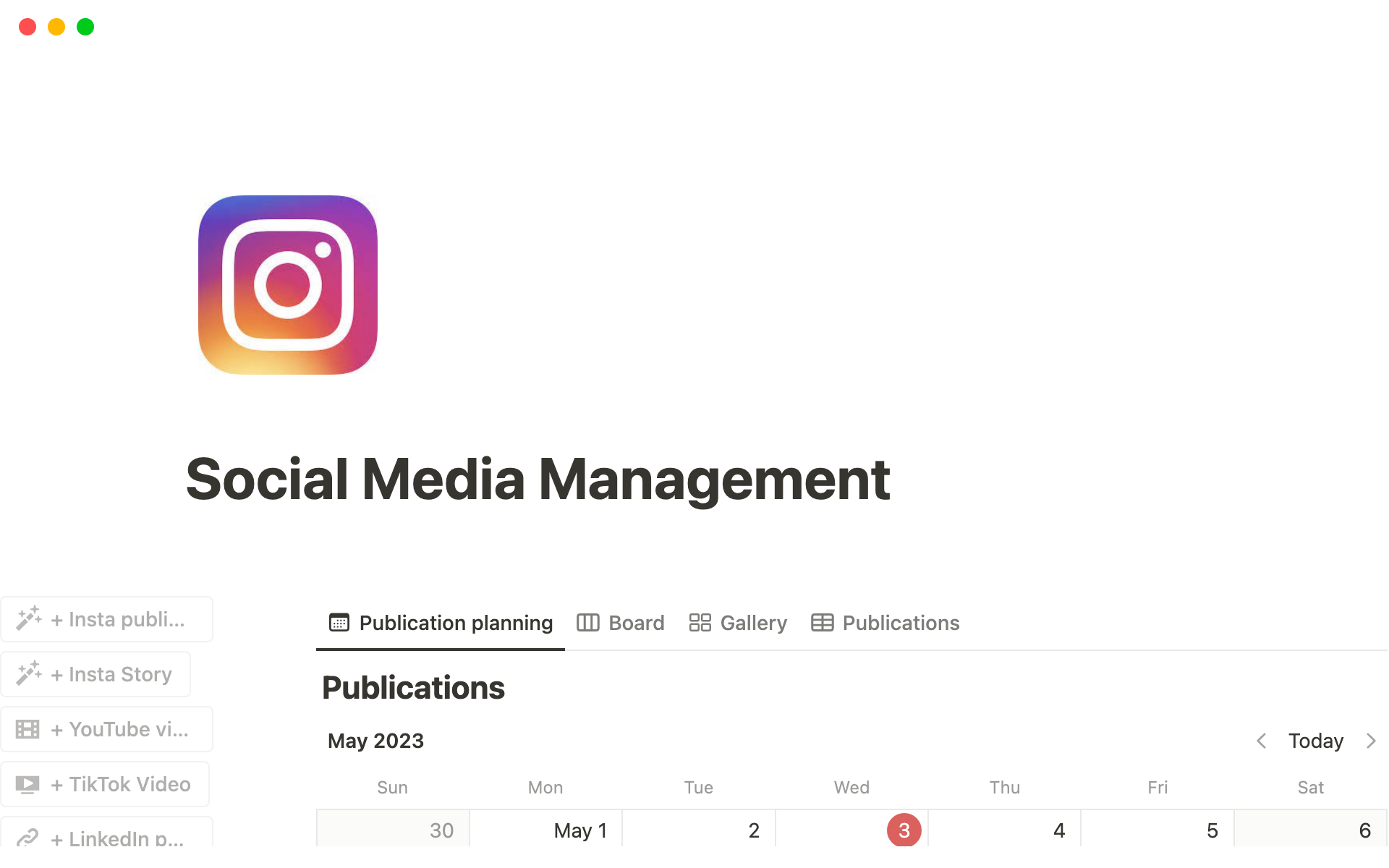 Manage all your social media contents in one place. Make sure they're ready on time for publication