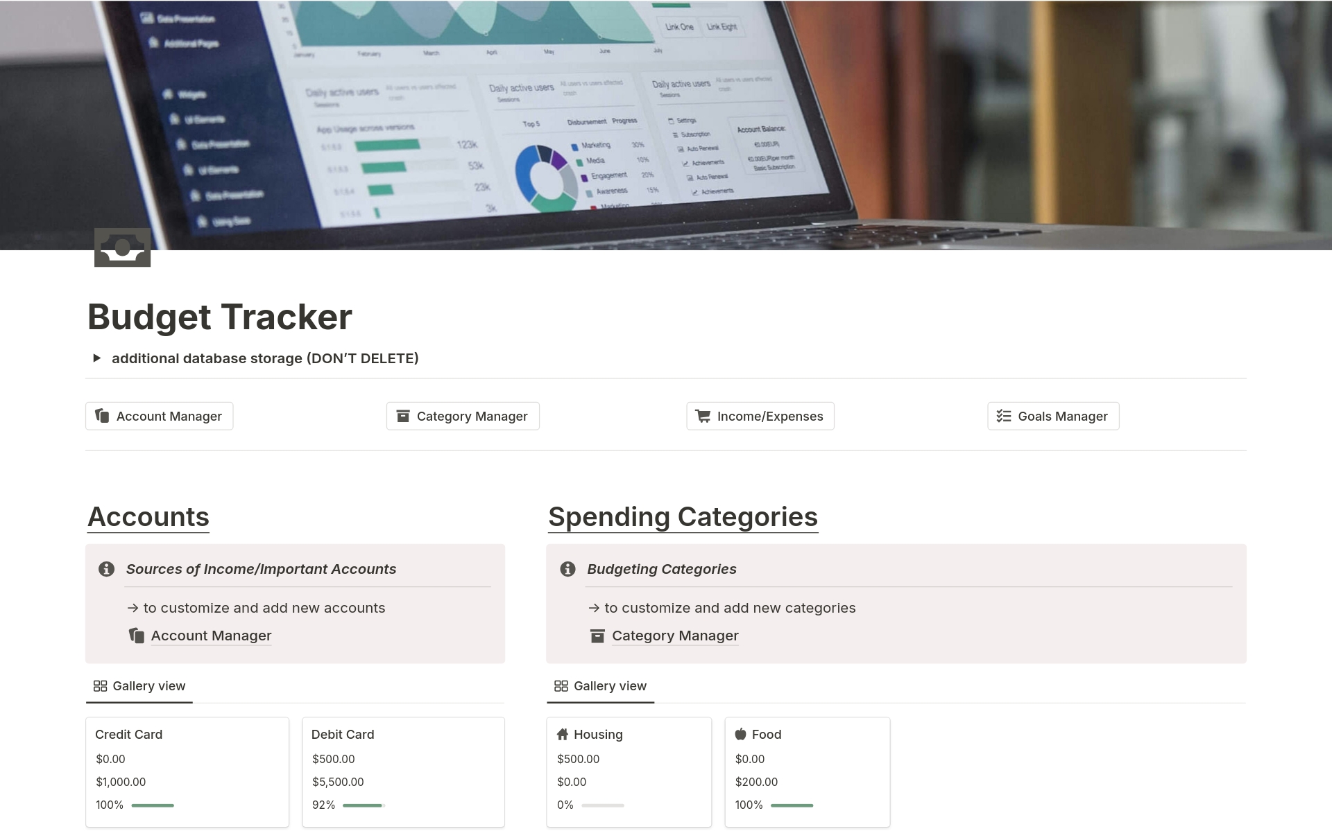Seize the reins of your financial journey with our intuitive and user-friendly budget tracker. From tracking expenses to setting savings goals, our budget tracker provides a streamlined solution for achieving financial stability and peace of mind. 