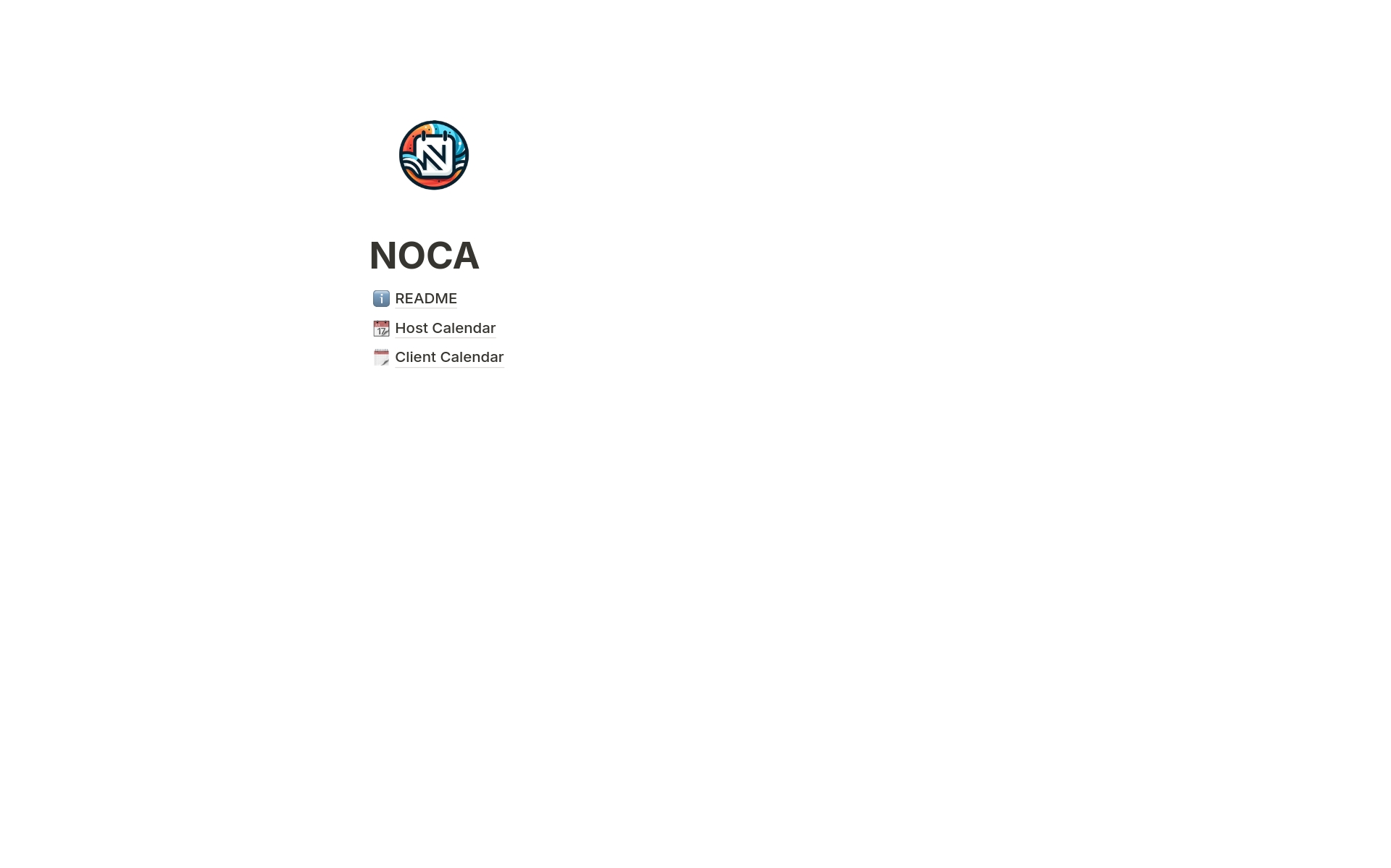 A template preview for Noca 