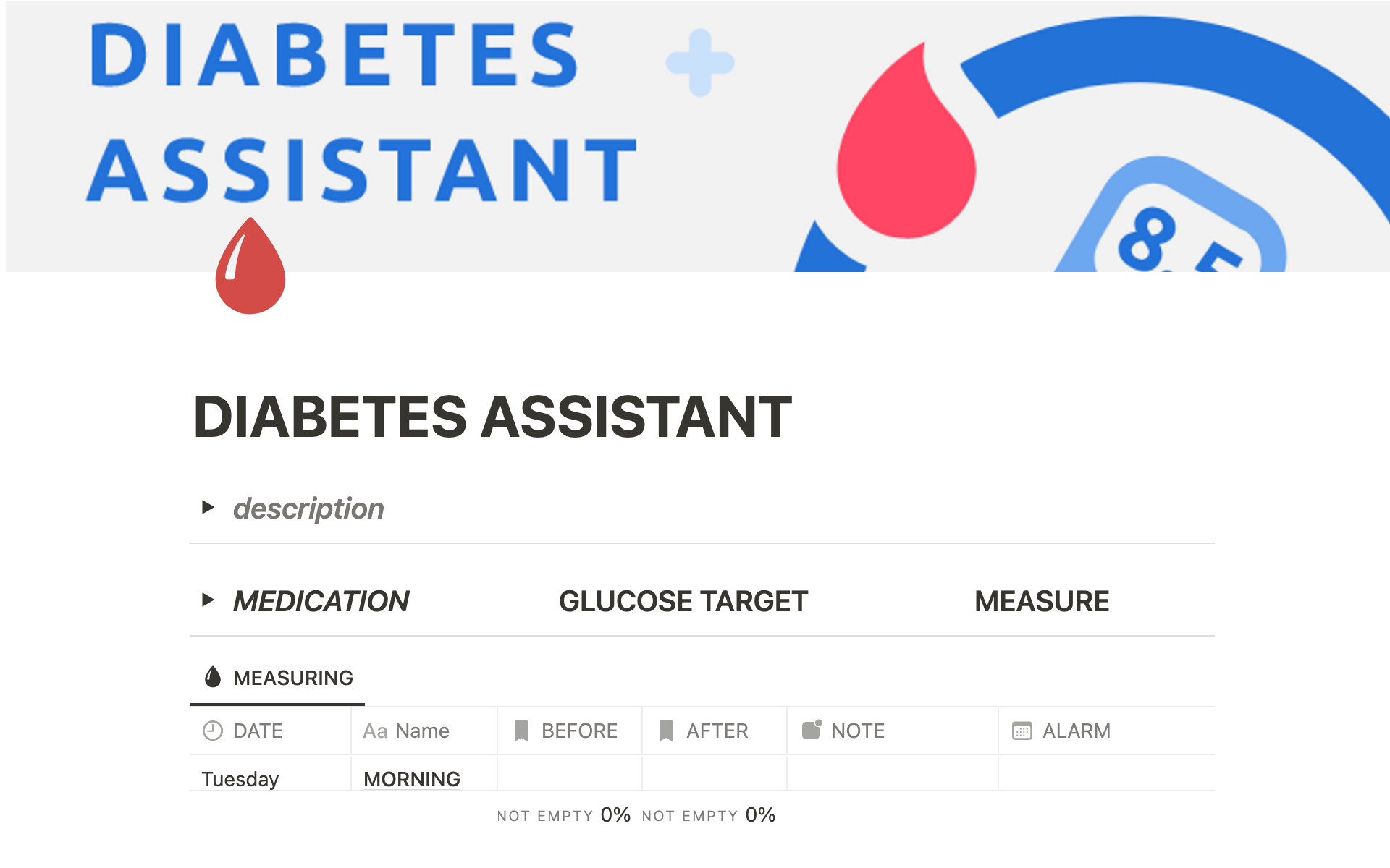 Diabetes Assistant Notion Template