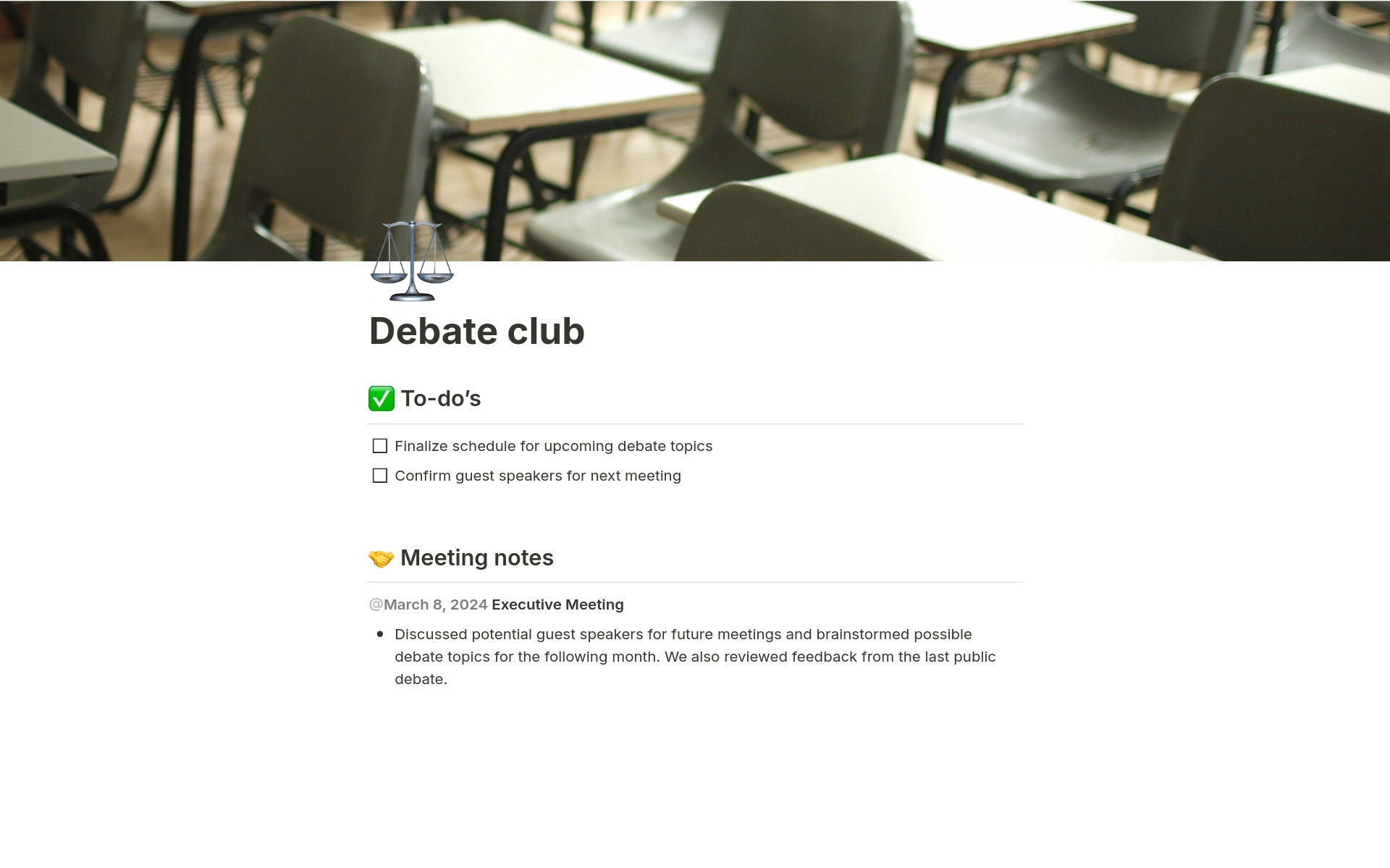 Use this template to effortlessly organize your academic schedule, from classes to assignment deadlines, and coordinate all your club meetings. It's designed to keep everything in order, helping you focus and stay motivated throughout the school year.