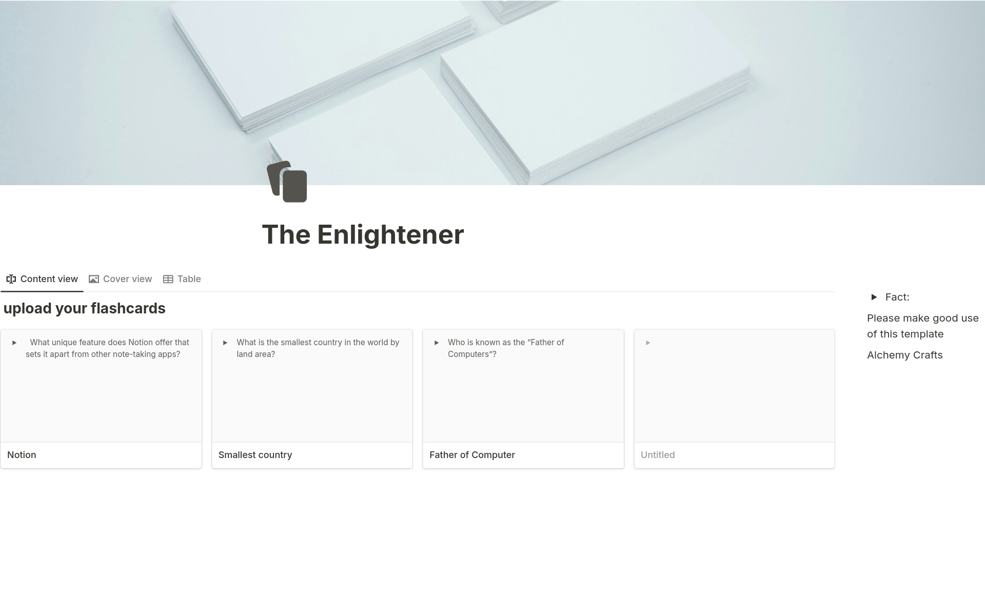 The Enlightener by Alchemy Craftsのテンプレートのプレビュー