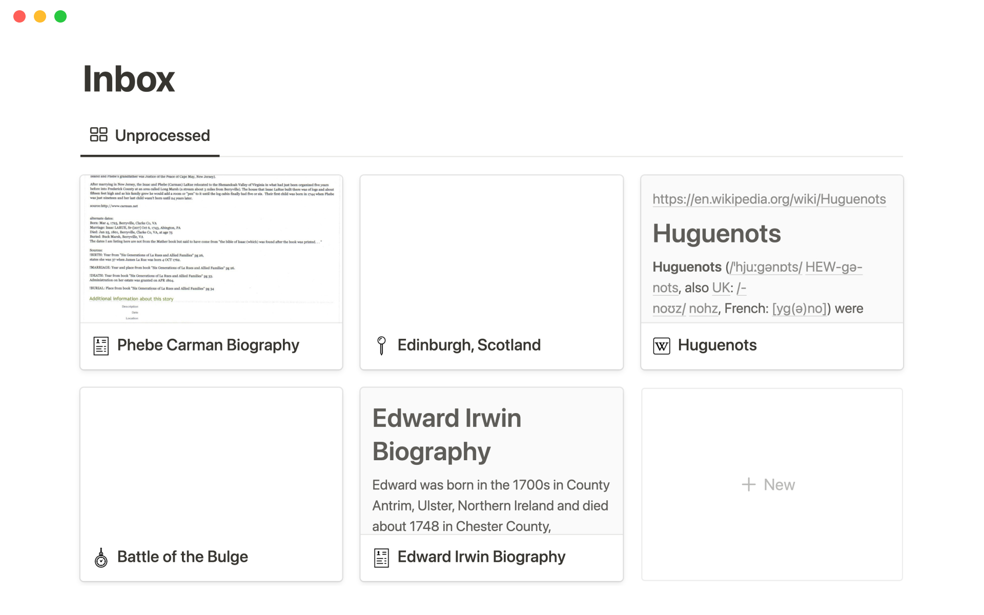 Power your genealogy research with Notion.