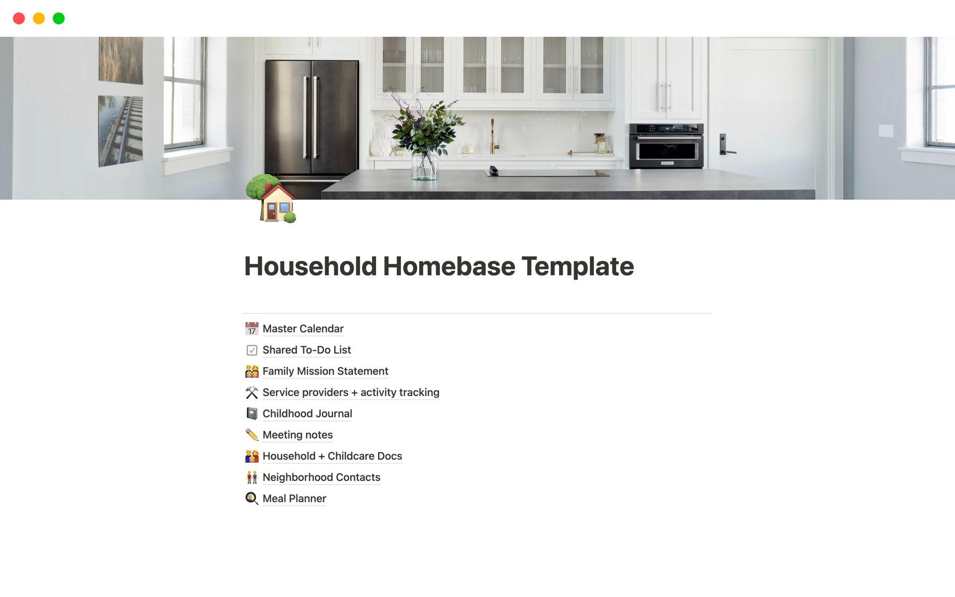 A template preview for The last digital household organizer you'll need