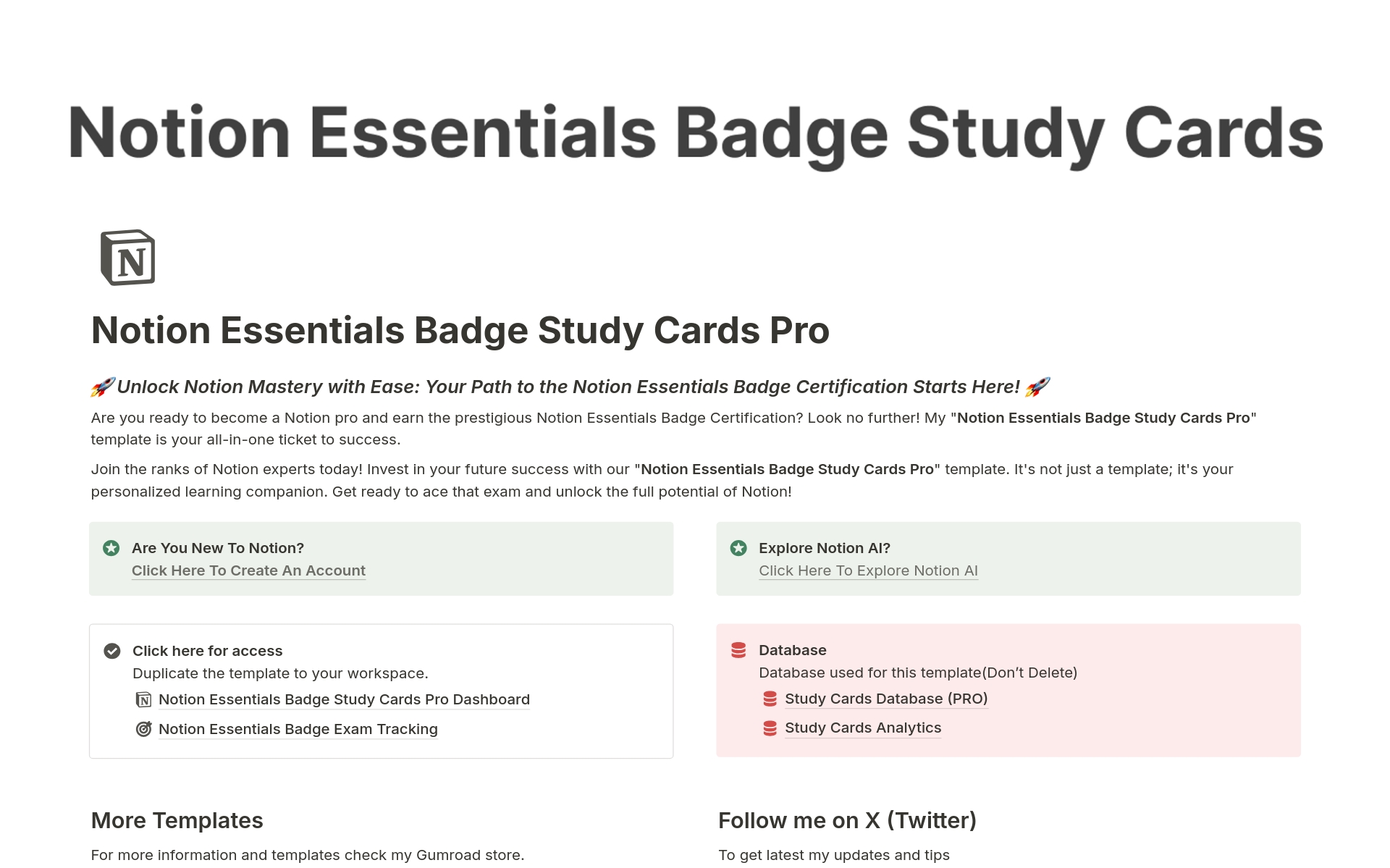A template preview for Essentials Badge Flash Cards Deck PRO