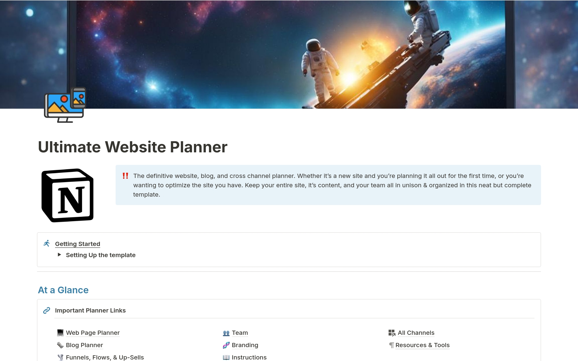 Eine Vorlagenvorschau für Complete Website Planner & Workbook