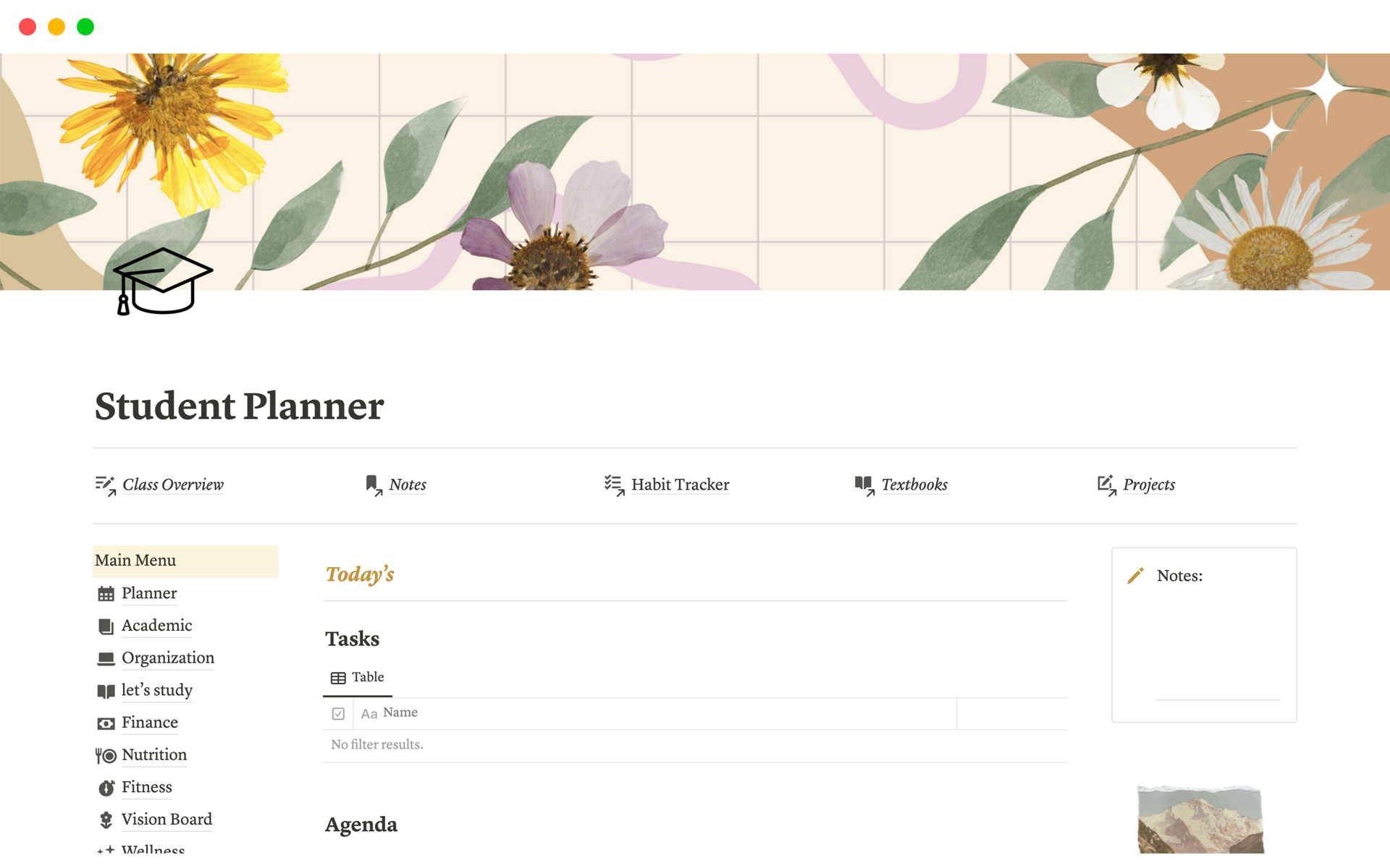 A template preview for Ultimate Student Planner