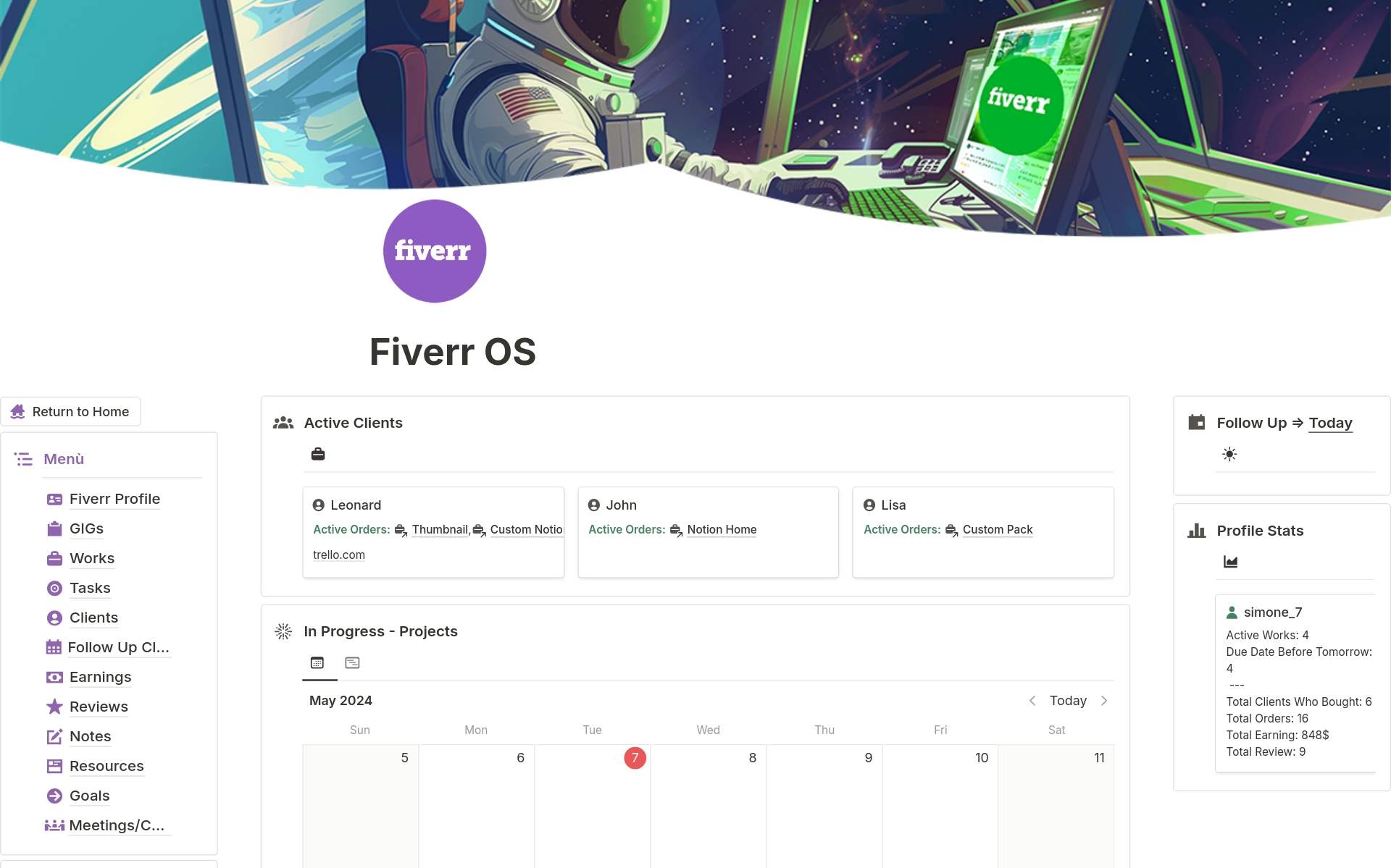 Definitive Fiverr OSのテンプレートのプレビュー