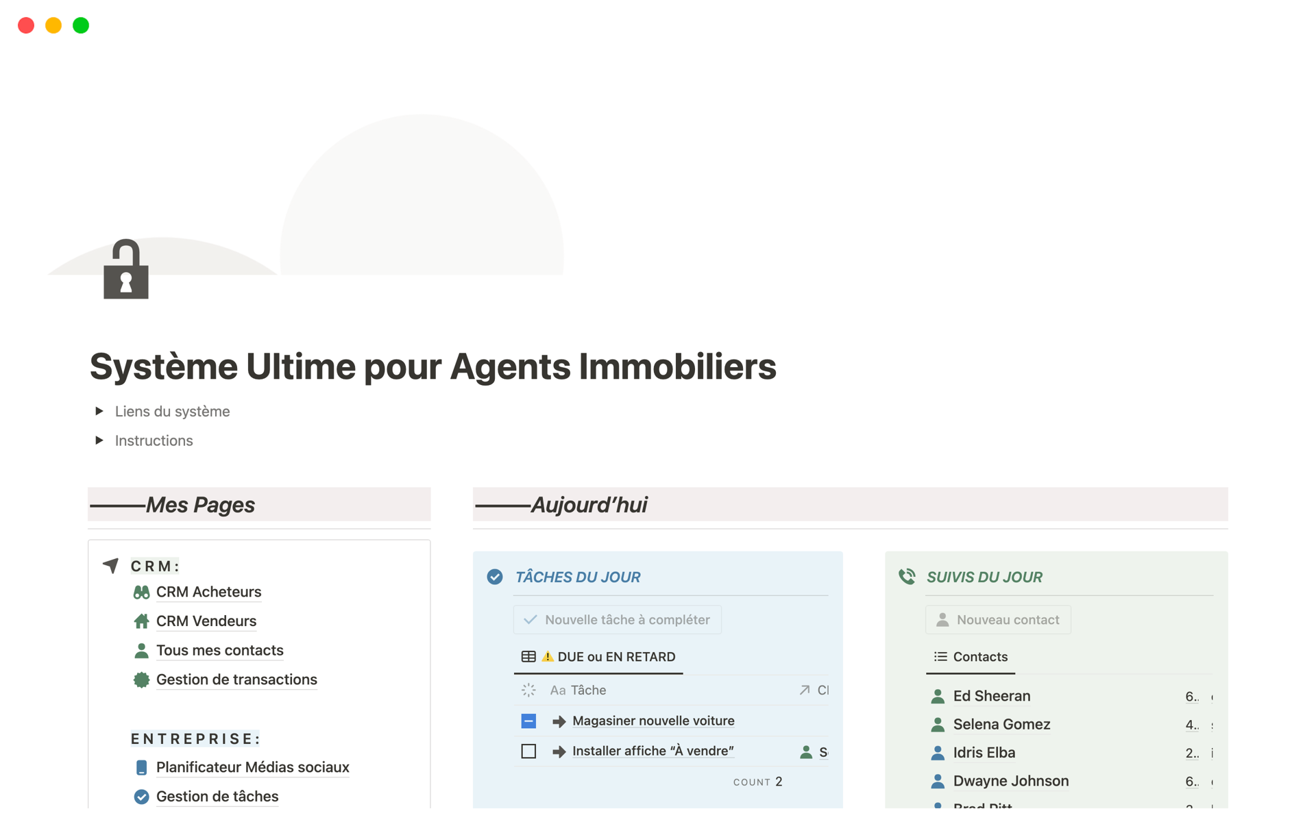 A template preview for Système Ultime pour Agents Immobiliers