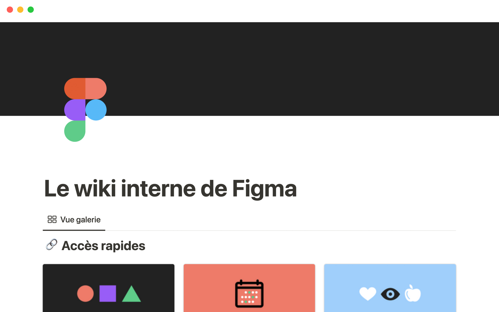 Aperçu du modèle de Le wiki interne de Figma