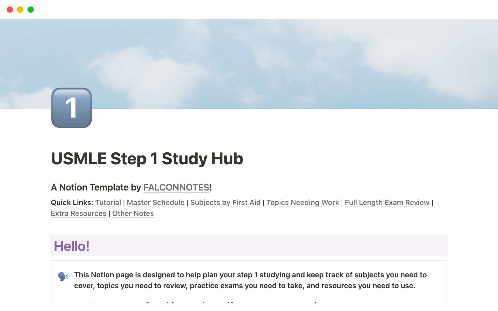 USMLE Step 1 Study Hub님의 템플릿 미리보기