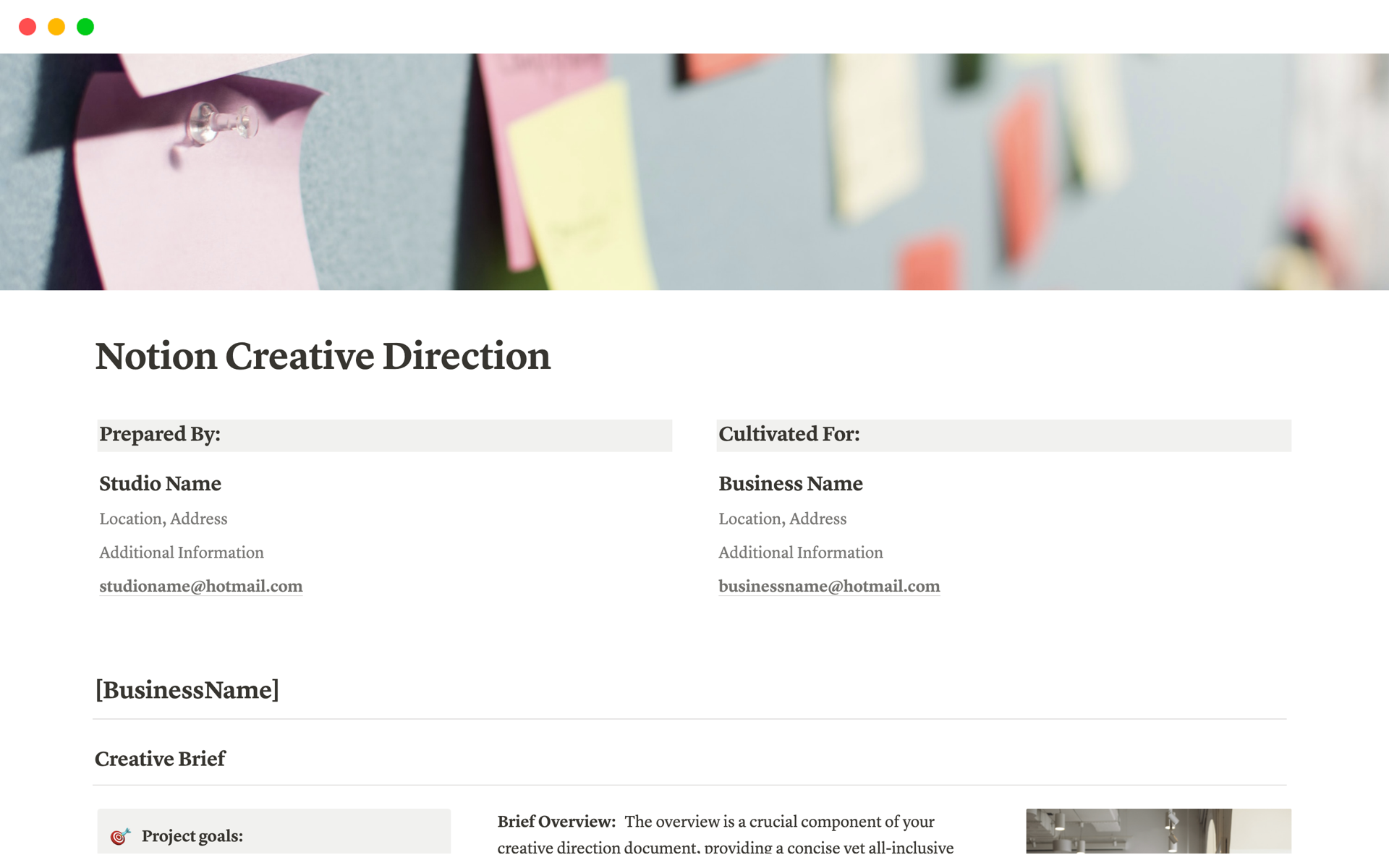 PRESENTING OUR CREATIVE DIRECTION TEMPLATE FOR NOTION!
