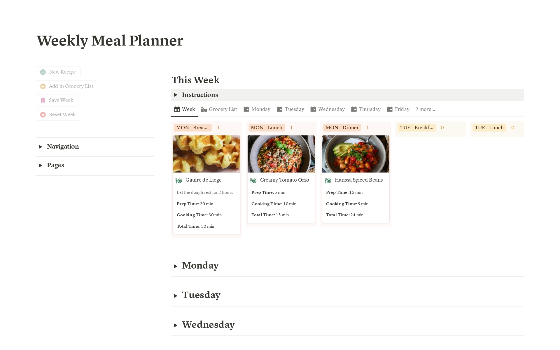Eat better and save time and money by planning your week’s meals in just a few minutes. And it’s very easy-to-use with a simple drag and drop feature.