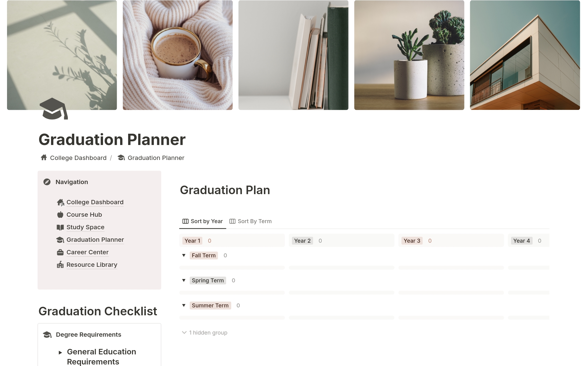 All-in-one student planner and academic dashboard is ADHD-friendly and easy to use for Notion beginners. It offers rare features like assignment tracker, reading list, graduation planner, career resources, and +140 tips and resources from an academic advisor and counselor!