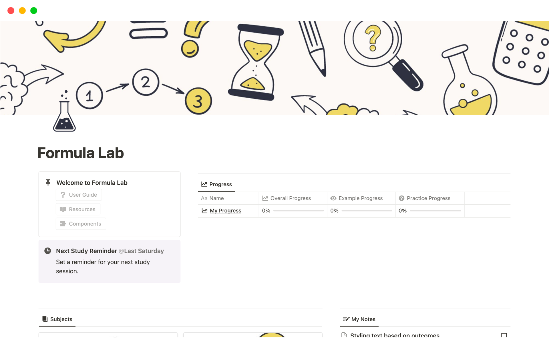 Formula Lab is a study guide to experiment, learn, and discover the logic behind Notion formulas.