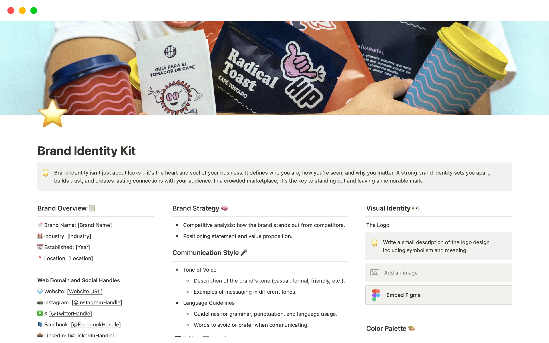 A template preview for Brand Identity Kit