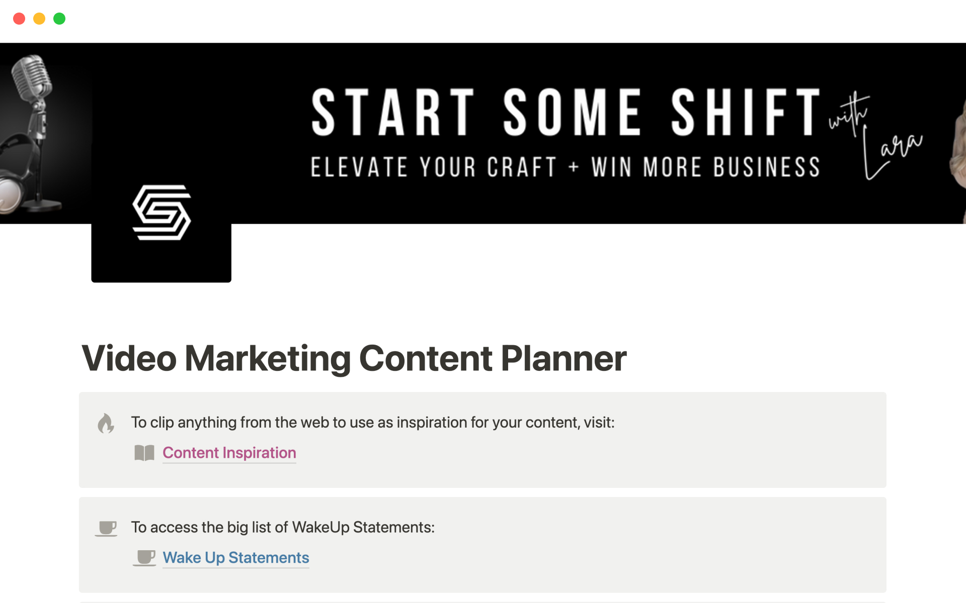 Everything you need to plan, script and manage your video content.