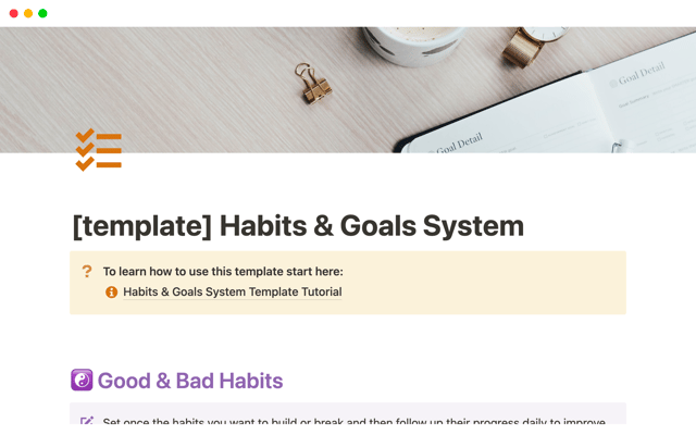 Habits & Goals System