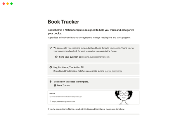 Notion book Tracker