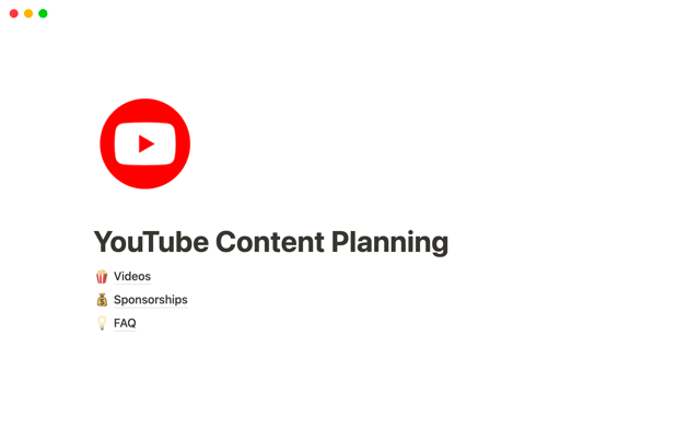 YouTube Content Planner