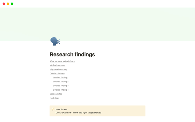 User Research Findings