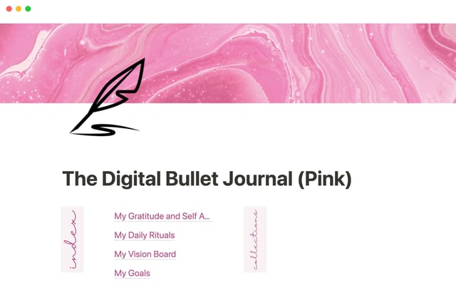 Digital bullet journal