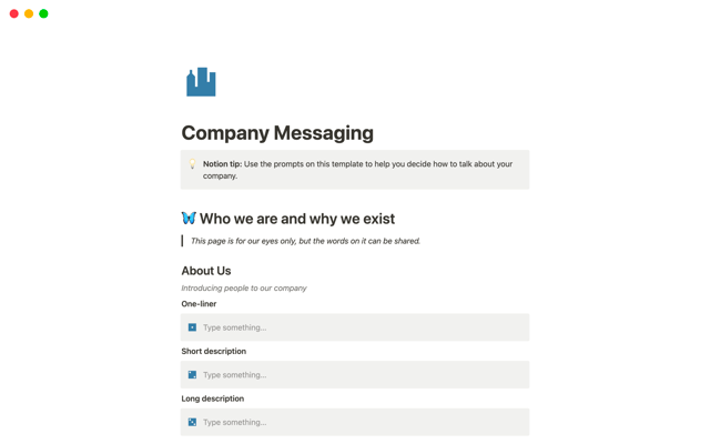 Company Messaging