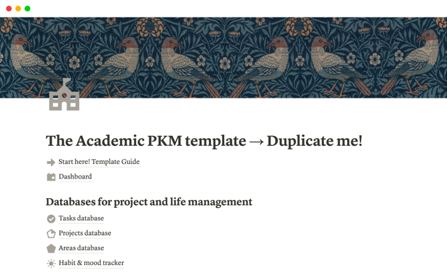 Academic PKM template