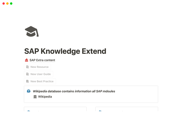 SAP Knowledge Extend