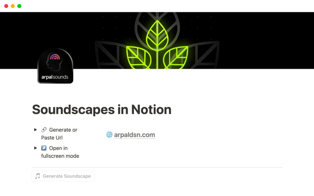 Soundscapes for Notion