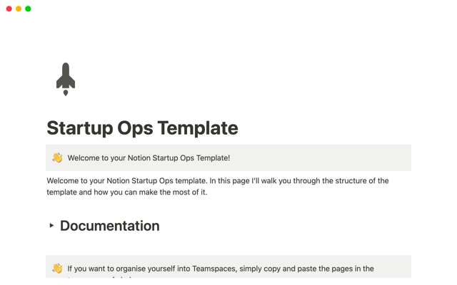 Notion Startup Ops