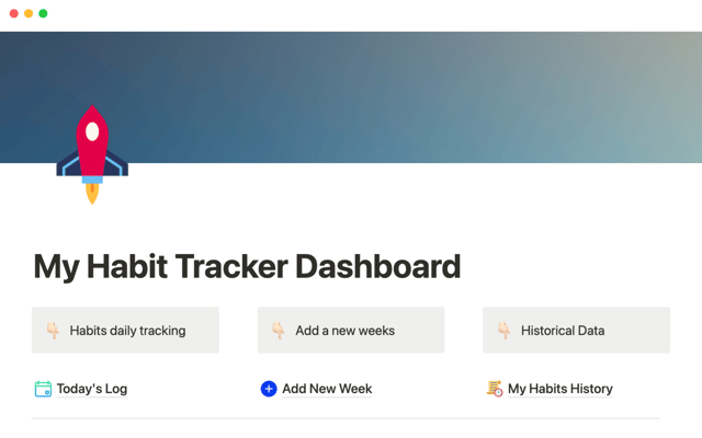 Professional habit tracker