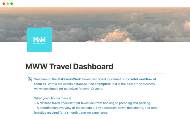 MWW Travel Dashboard
