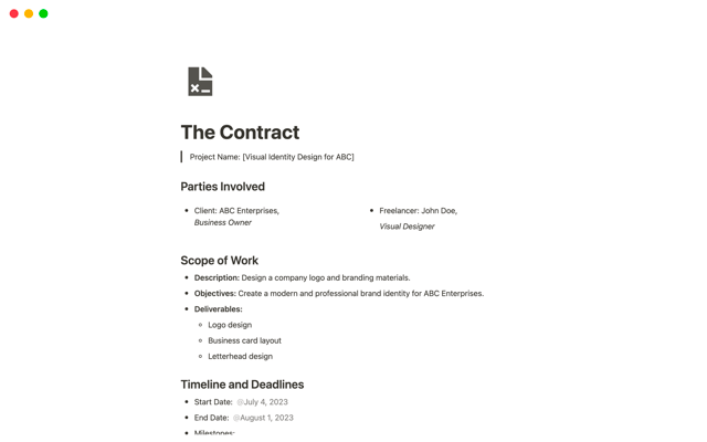 The Contract for Freelancers
