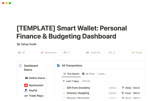Smart Wallet: Personal Finance & Budgeting Dashboard