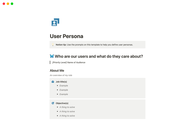User Persona