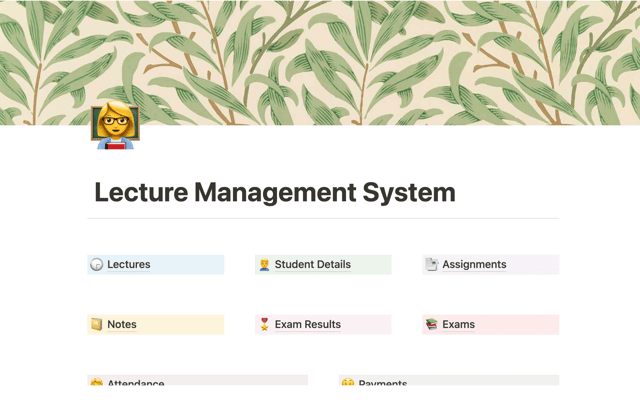 Lecture management system