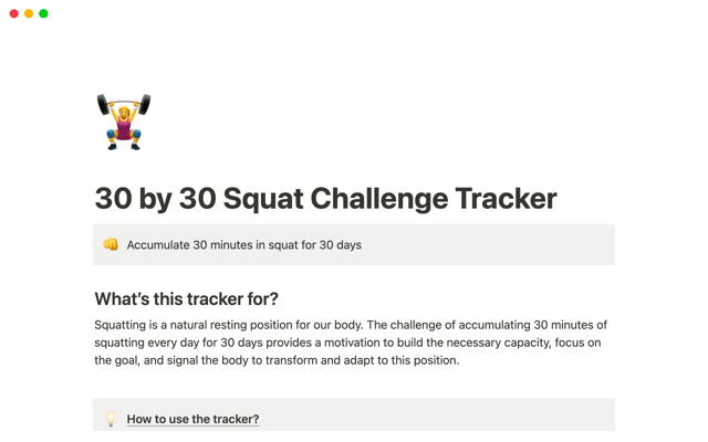 30 by 30 Squat Challenge