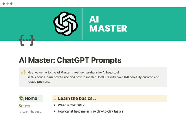 AI Master: ChatGPT Prompts
