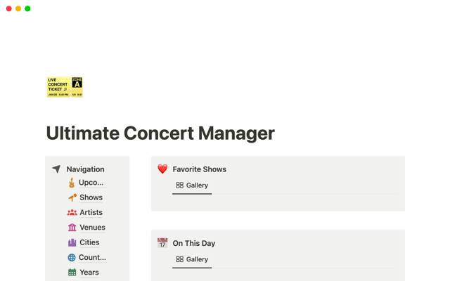 Ultimate Concert Manager