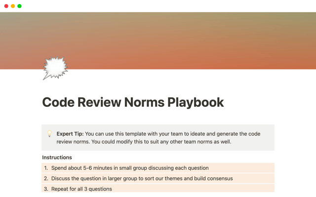 Brainstorming Code Review Norms