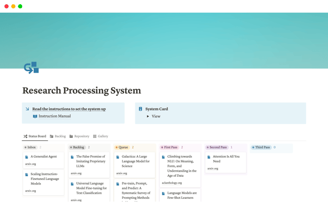 Research Processing System