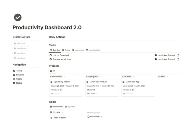 Productivity Dashboard