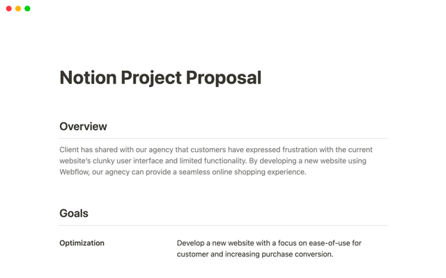 Notion Project Proposal