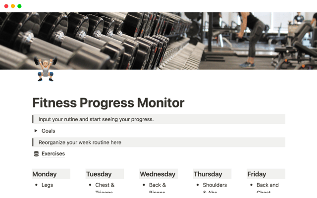 Fitness Progress Monitor
