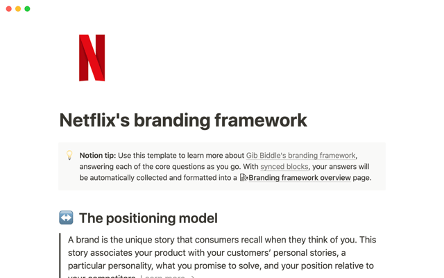 Netflix's branding framework