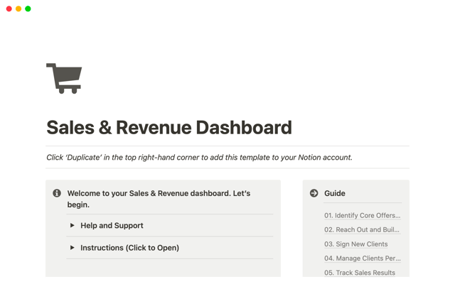 Sales & Revenue Dashboard