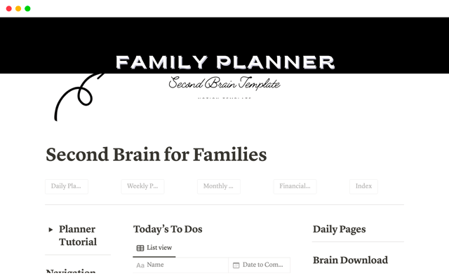 Ultimate Family Planner: All in One Notion Template and Life Planner for Families